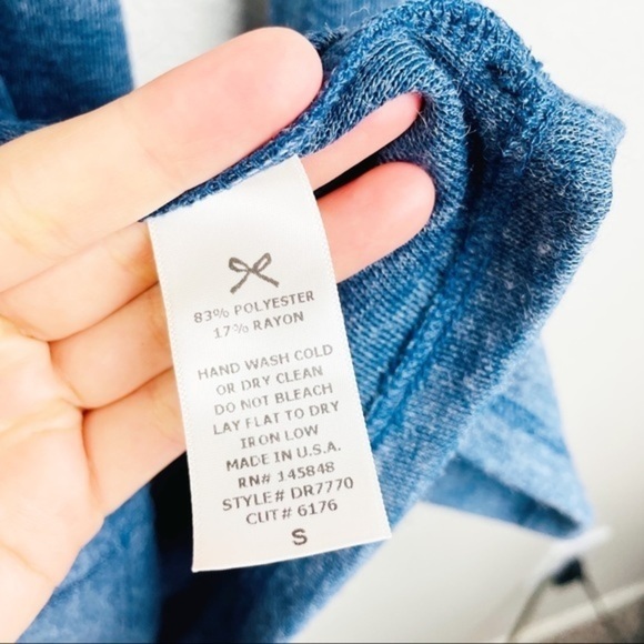 EVERLY Gray Surplice Long Sleeve Empire Mini Dress Size‎ Small - Picture 6 of 6